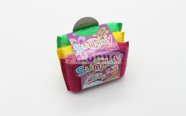 Губка кухонная "Волосатик" ТМ Sunday, 3шт