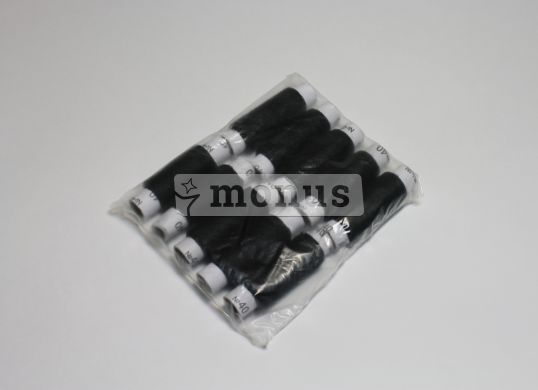 Нитки швейные "№40 средний" черные, 10шт