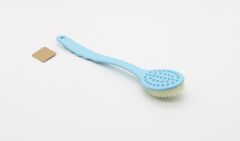 Щетка для тела банная "Массажная" двухсторонняя, длинная ручка пластик, глянец