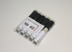 Нитки швейные "№40 оптимальный" черные-белые, 10шт