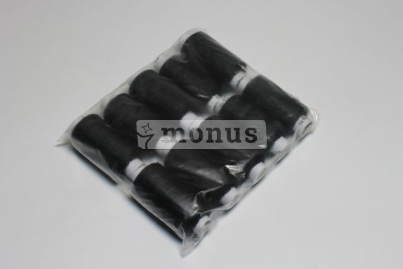 Нитки швейные "№40 большой" черные, 10шт