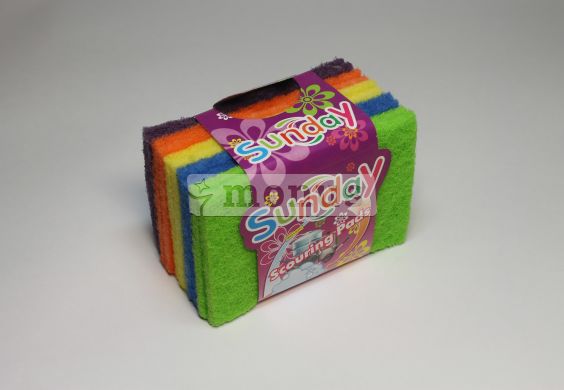 Скребок для посуды "Фибер" губка-скребок абразивная, 10шт