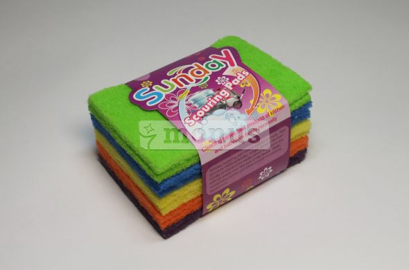 Скребок для посуды "Фибер" губка-скребок абразивная, 10шт