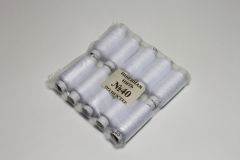 Швейная нить "№40 полиэстер" белые, 10шт