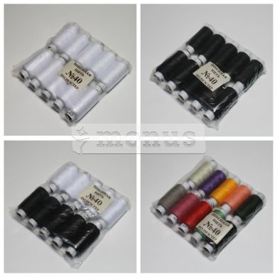 Швейная нить "№40 полиэстер" ассорти-микс, 10шт